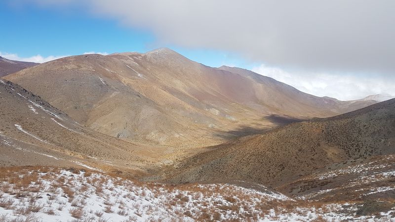 Mineralized outcrop in the Coquimbo Region of Chile