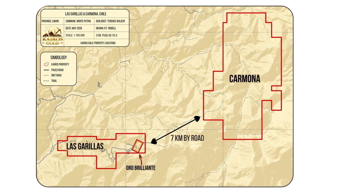 Las Garillas and Carmona property location map, Coquimbo Region, Chile